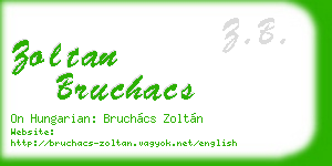 zoltan bruchacs business card
